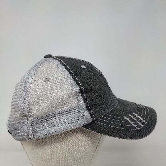 Softball Mom Strapback Mesh Back Trucker Hat Gray OSFA Colorblock HG - Picture 4 of 7